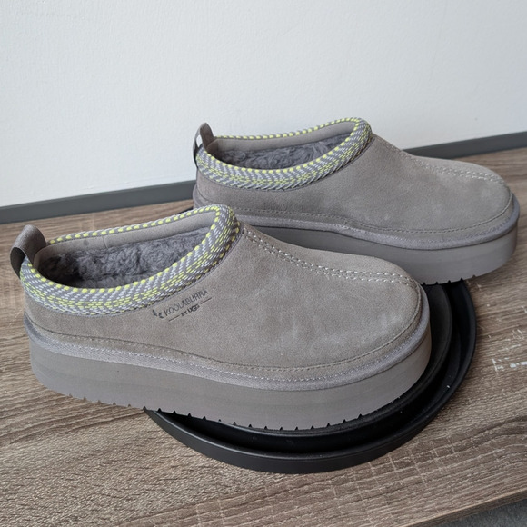 UGG Koolaburra Clog Platform Slippers UGG Slippers Size 7 Gray Tasman Alternativ - Picture 1 of 9